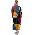 Triangles Maxi Tie Front Velour Kimono View2