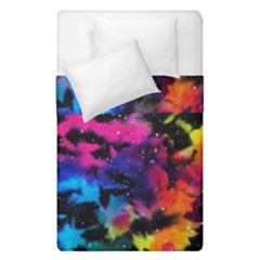 Tie Dye Rainbow Galaxy Duvet Cover Double Side (single Size) by KirstenStar