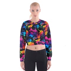 Tie Dye Rainbow Galaxy Cropped Sweatshirt by KirstenStar