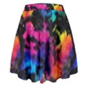 Tie dye rainbow galaxy High Waist Skirt View2