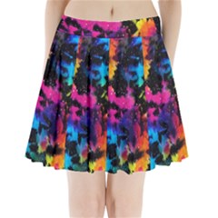 Tie Dye Rainbow Galaxy Pleated Mini Skirt by KirstenStar