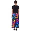 Tie dye rainbow galaxy Flared Maxi Skirt View2