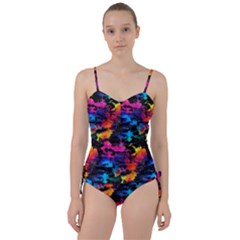 Tie Dye Rainbow Galaxy Sweetheart Tankini Set by KirstenStar