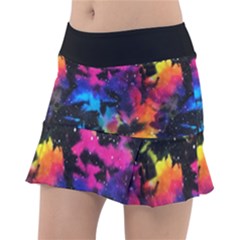 Tie Dye Rainbow Galaxy Tennis Skirt by KirstenStar