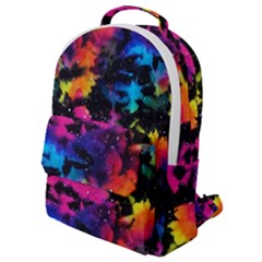 Tie Dye Rainbow Galaxy Flap Pocket Backpack (small) by KirstenStar