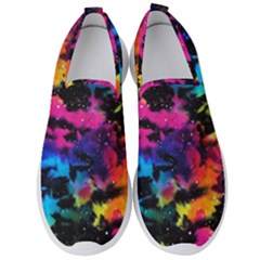 Tie Dye Rainbow Galaxy Men s Slip On Sneakers by KirstenStar