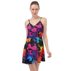 Tie Dye Rainbow Galaxy Summer Time Chiffon Dress