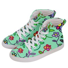 Flowers Floral Plants Men s Hi-top Skate Sneakers by Bajindul