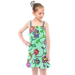 Flowers Floral Plants Kids  Overall Dress by Bajindul