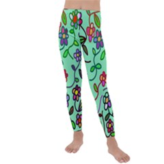 Flowers Floral Plants Kids  Lightweight Velour Leggings