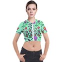 Flowers Floral Plants Short Sleeve Cropped Jacket View1