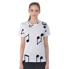 Piano Notes Music Women s Cotton Tee