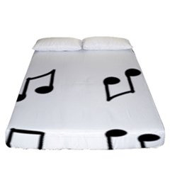 Piano Notes Music Fitted Sheet (king Size) by HermanTelo