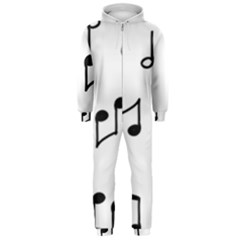 Piano Notes Music Hooded Jumpsuit (men) 