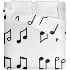 Piano Notes Music Duvet Cover Double Side (king Size) by HermanTelo