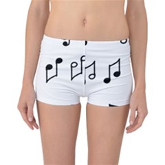 Piano Notes Music Reversible Boyleg Bikini Bottoms by HermanTelo