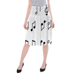 Piano Notes Music Midi Beach Skirt