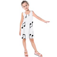 Piano Notes Music Kids  Sleeveless Dress by HermanTelo