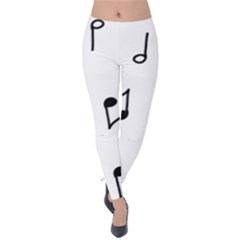 Piano Notes Music Velvet Leggings