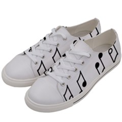 Piano Notes Music Women s Low Top Canvas Sneakers by HermanTelo