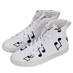 Piano Notes Music Men s Hi-top Skate Sneakers