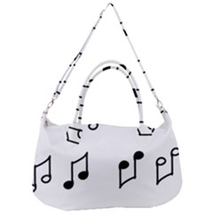 Piano Notes Music Removal Strap Handbag by HermanTelo