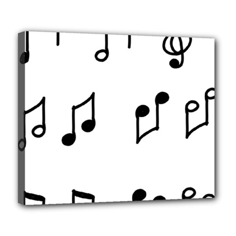 Piano Notes Music Deluxe Canvas 24  X 20  (stretched) by HermanTelo