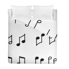 Piano Notes Music Duvet Cover Double Side (full/ Double Size) by HermanTelo