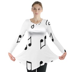 Piano Notes Music Long Sleeve Tunic 