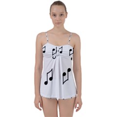 Piano Notes Music Babydoll Tankini Set