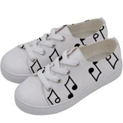 Piano Notes Music Kids  Low Top Canvas Sneakers