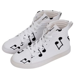 Piano Notes Music Women s Hi-top Skate Sneakers by HermanTelo