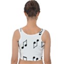 Piano Notes Music Velvet Crop Top View2