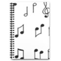 Piano Notes Music 5.5  x 8.5  Notebook View1