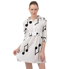 Piano Notes Music Mini Skater Shirt Dress by HermanTelo