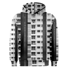 White And Black City Buildings Men s Overhead Hoodie by Pakrebo