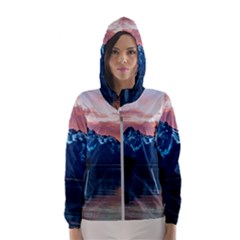 Tree Near Mountain Range Women s Hooded Windbreaker by Pakrebo