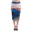 Tree Near Mountain Range Midi Pencil Skirt View1