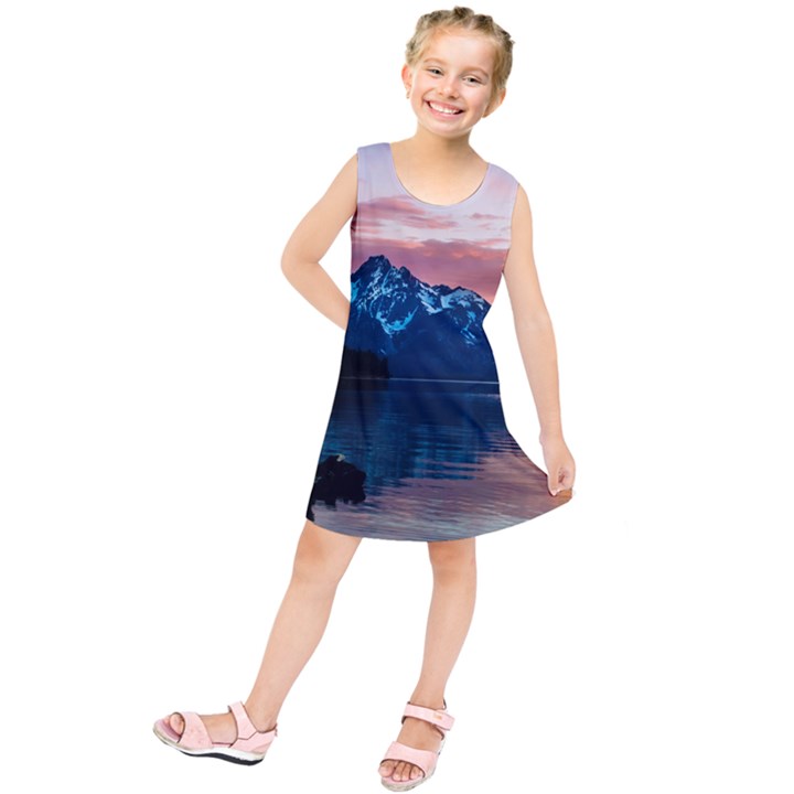 Tree Near Mountain Range Kids  Tunic Dress