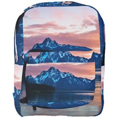 Tree Near Mountain Range Full Print Backpack by Pakrebo