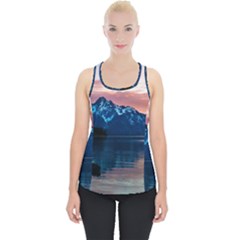 Tree Near Mountain Range Piece Up Tank Top by Pakrebo