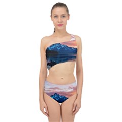 Tree Near Mountain Range Spliced Up Two Piece Swimsuit by Pakrebo