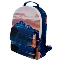 Tree Near Mountain Range Flap Pocket Backpack (small) by Pakrebo