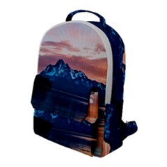 Tree Near Mountain Range Flap Pocket Backpack (large) by Pakrebo