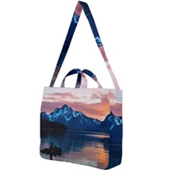 Tree Near Mountain Range Square Shoulder Tote Bag by Pakrebo