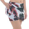 Red Petaled Flowers Tennis Skirt View3