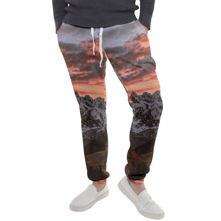 Scenic View Of Snow Capped Mountain Men s Jogger Sweatpants