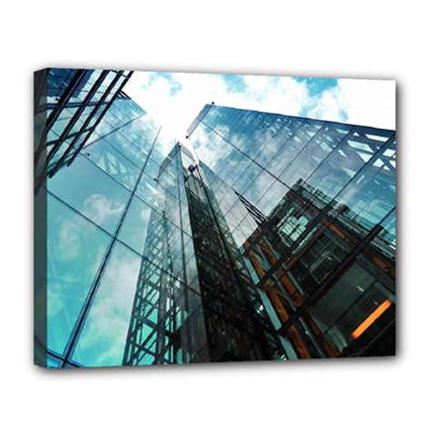 Architectural Design Architecture Building Business Canvas 14  X 11  (stretched) by Pakrebo