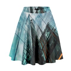 Architectural Design Architecture Building Business High Waist Skirt by Pakrebo