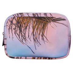 Two Green Palm Leaves On Low Angle Photo Make Up Pouch (small) by Pakrebo